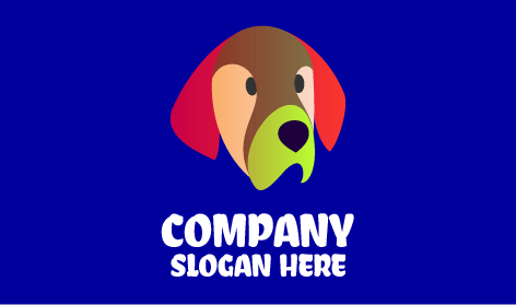 Logotipo De Perro Con Cara Seria