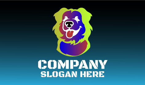 Logotipo De Perro De Pelo Peludo