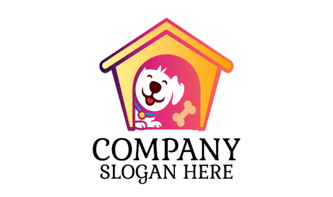 Logotipo De Perrera De Color Blanco