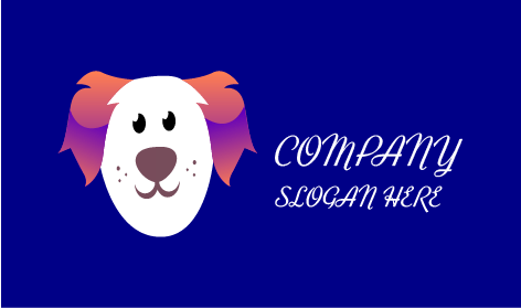 Logotipo De Perro Juguetón Blanco