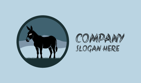 Logotipo De La Montaña Del Burro Negro