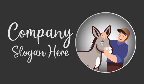 Logo Keledai Bahagia Yang Ramah