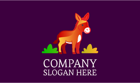 Logo Keledai Grassy Patches