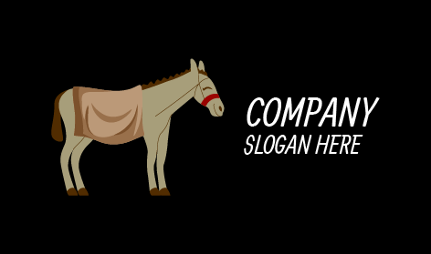 Logotipo Del Burro Doméstico Feliz