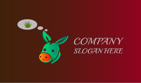 Logo Keledai Hijau Lapar