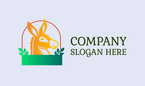Logo Keledai Hewan Berdaun