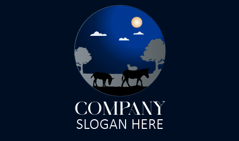 Night Scene Donkey Logo