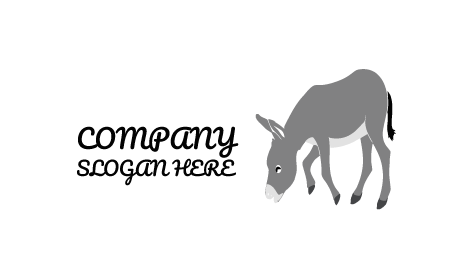 Premium Grazing Donkey Logo