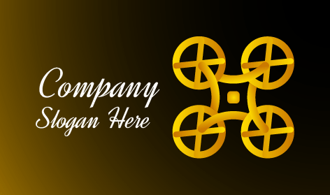 Logo Drone Doré Avancé