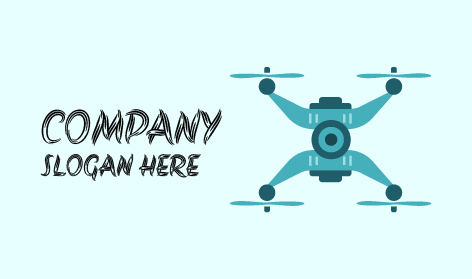Logo Drone Bleu Ciel Avancé