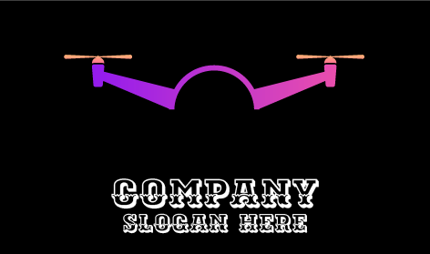 Logo De Drone De Sécurité De Zone