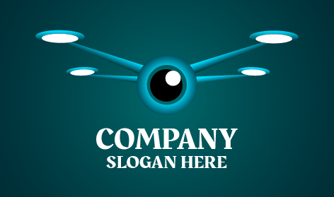 Logo Drone Caméra Noir