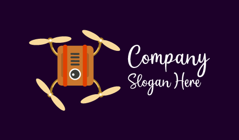 Logo De Drone De Surveillance Marron