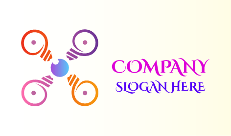 Logo De Drone Aérien Coloré