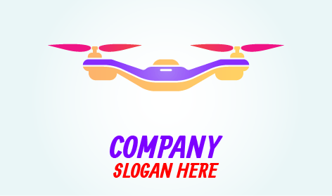 Logo D'illustration De Drone Dégradé