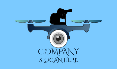 Logo de drone de vidéographie HD