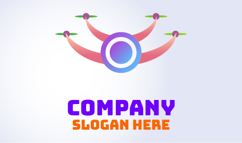 Logo De Drone De Technologie Moderne