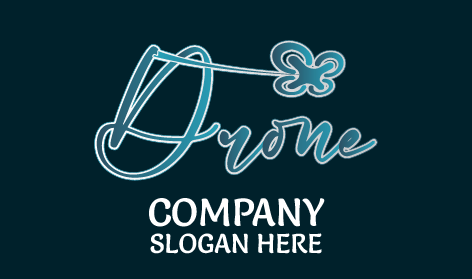 Logo moderne de drone avec logotype