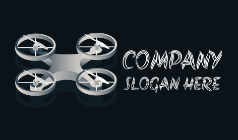 Logo Drone Argent Premium