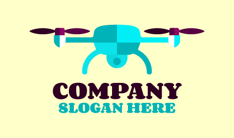 Logo Drone Éventail Violet