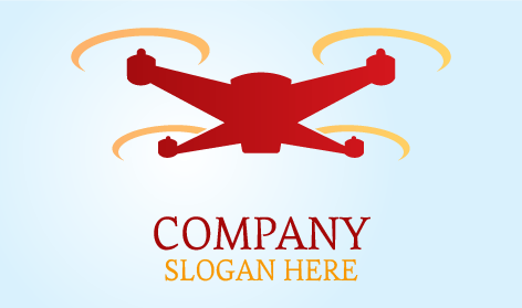 Logo De Drone Logistique Rouge