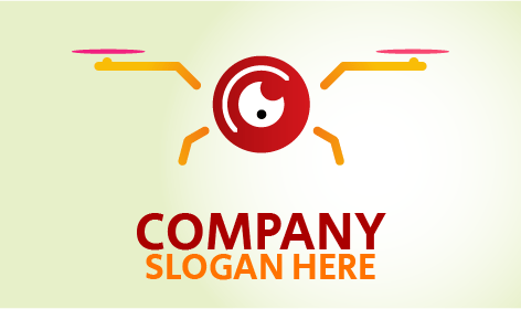 Logo De Drone Miniature Rouge