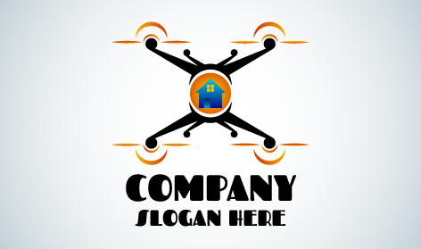 Logo De Drone De Sécurité Résidentielle