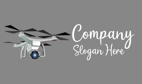 Logo de drone hexacoptère blanc