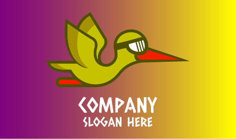 Logo Bebek Kacamata Terbang