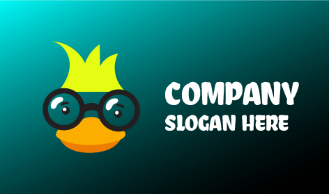 Logo Bebek Berkacamata Bulat