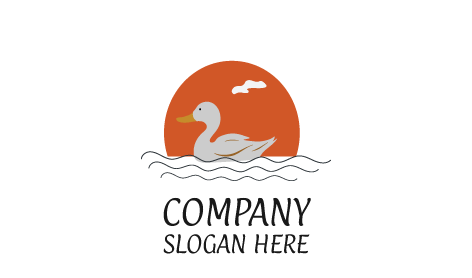 Logo Burung Bebek Berenang