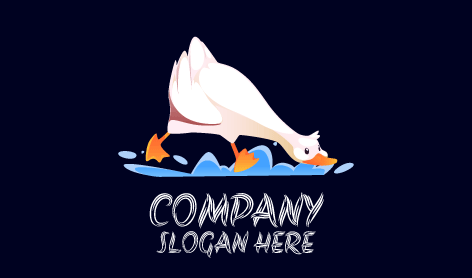 Logo Bebek Putih Yang Jatuh