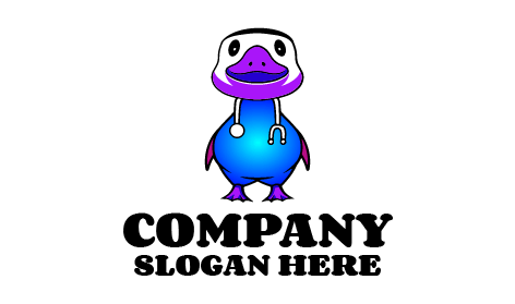 Logo Bebek Stetoskop Putih