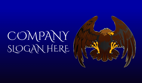 Logo Elang Coklat Meluncur