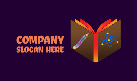 Logotipo De Educación Del átomo Azul