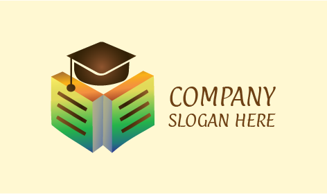 Logotipo De Educación De Bloques De Libros