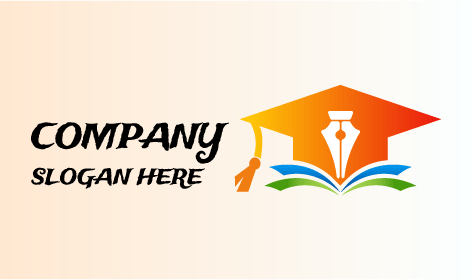 Logotipo De Educación De Biblioteca De Libros