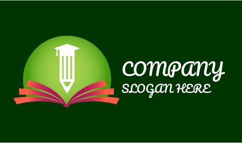 Logotipo De Educación Sobre Lectura De Libros