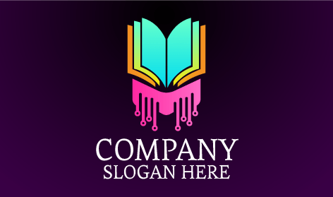 Logotipo De Educación De Librería En Línea