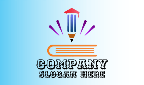 Logotipo Educativo De Libro Cerrado De Color Naranja