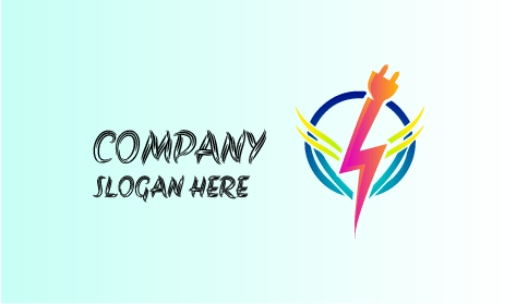 Colorful Lightning Electrician Logo