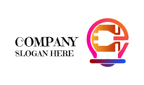 Fluorescent Bulb Electrician Logo