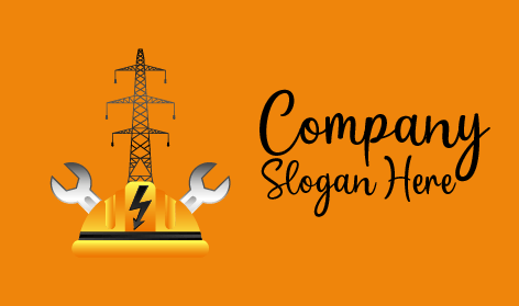 Orangefarbenes Elektriker-logo