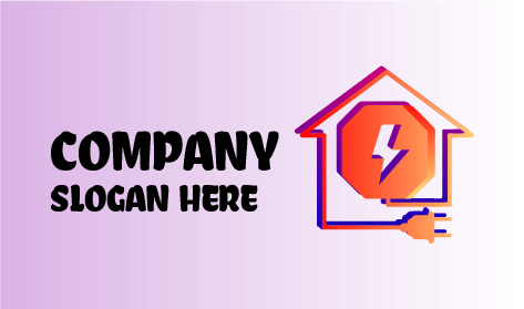 Orange Electricity House Logo