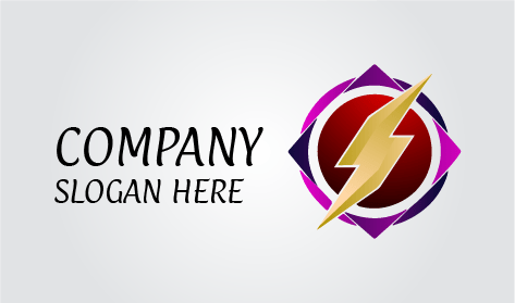 Purple Corners Electrician Logo