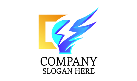 Logo Tukang Listrik Blub Berkilau