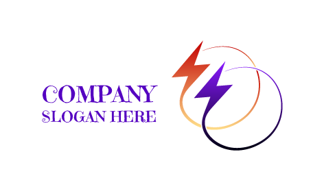 Logotipo Do Eletricista Do Circuito Do Trovão