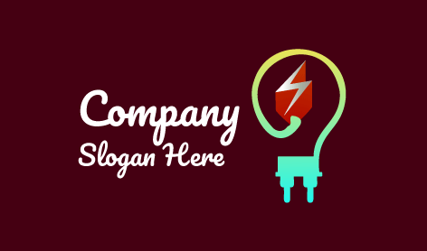Logótipo De Eletricista Da Thunderbolt Bulb