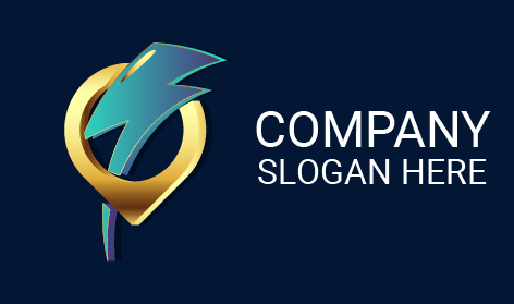 Logotipo De Eletricista De Localização De Voltagem