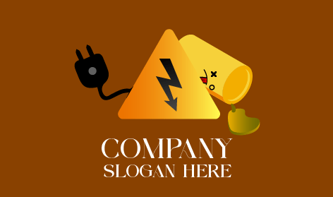 Logótipo De Eletricista De Sobretensão